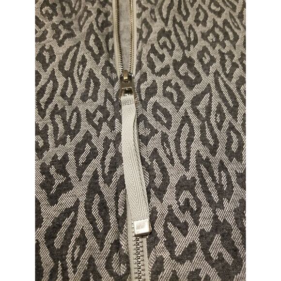 Soft Surroundings Women's Large Lyra Jacket w/ Hood Gray Animal Leopard Print - Picture 6 of 11